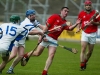 Paul Maher clears his lines, under the watchful eye of Brendan Maher