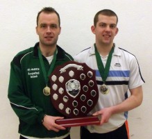 Kilkenny won the All Ireland Club Racquetball Championship when they defeated Queens, Belfast at the Championship Finals held at the handball & racquetball courts at Pearse Stadium, Galway. L-R – Mark Murphy, Eamonn Buggy